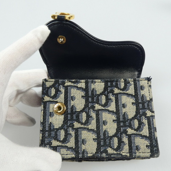 Christian Dior Oblique Jacquard Saddle Compact Wallet - Picture 5 of 11